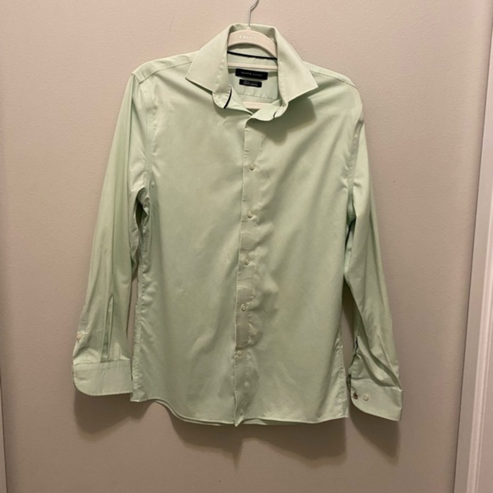 Tommy Hilfiger slim fit stretch size 15 32/33 light green very comfortable
